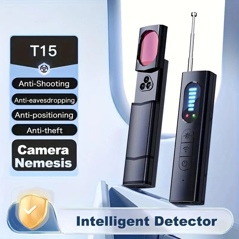 Security Protection T15 Hidden Spy Camera Anti Car GPS Tracker Wireless RF All Signal Detector Listening Device Scanner Gadgets