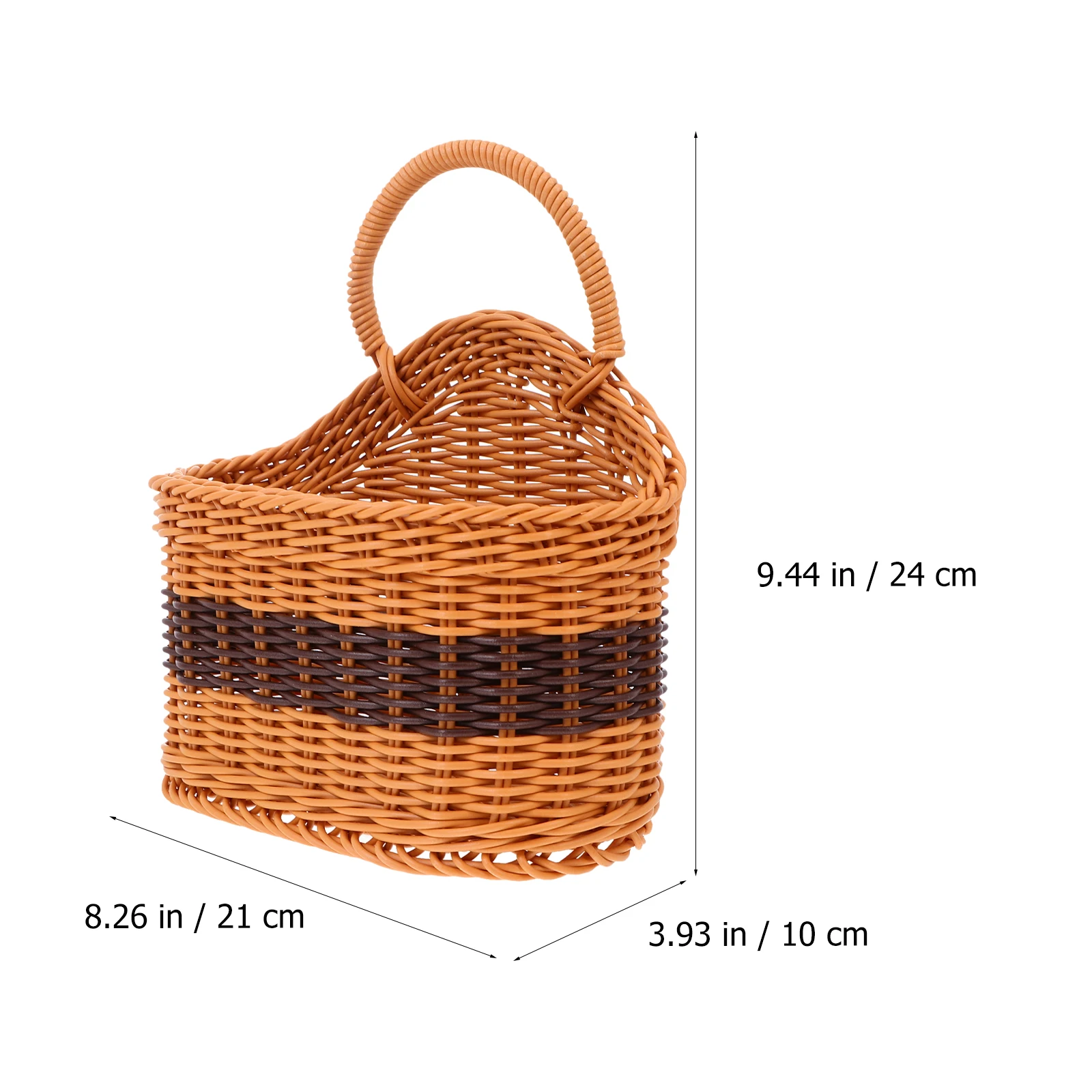 

Decorative Weaving Craft Wall Mounted Storage Container Kitchen Decorative Balcony Flower Home Woven Flower Basket Wall Plant