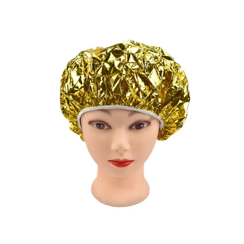 Ladies shower cap thermal insulation aluminum foil hat stretch shower cap hair salon hair dyeing cap hair dyeing tools