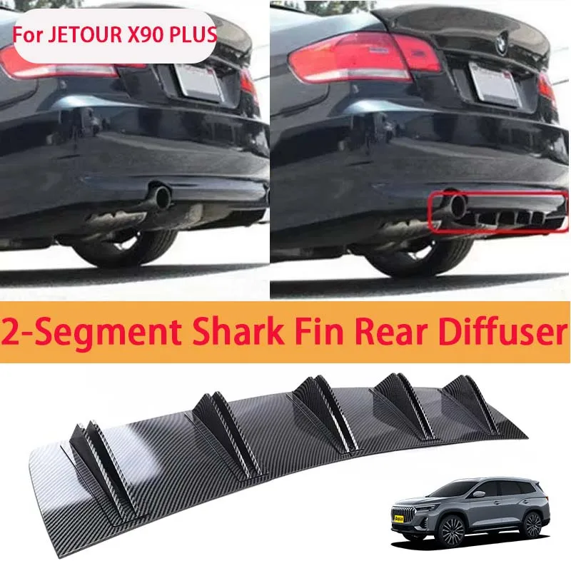 For JETOUR X90 PLUS Shark Fin Rear Diffuser Split Chassis Spoiler Auto Aerodynamic Parts Aerodynamic Modification