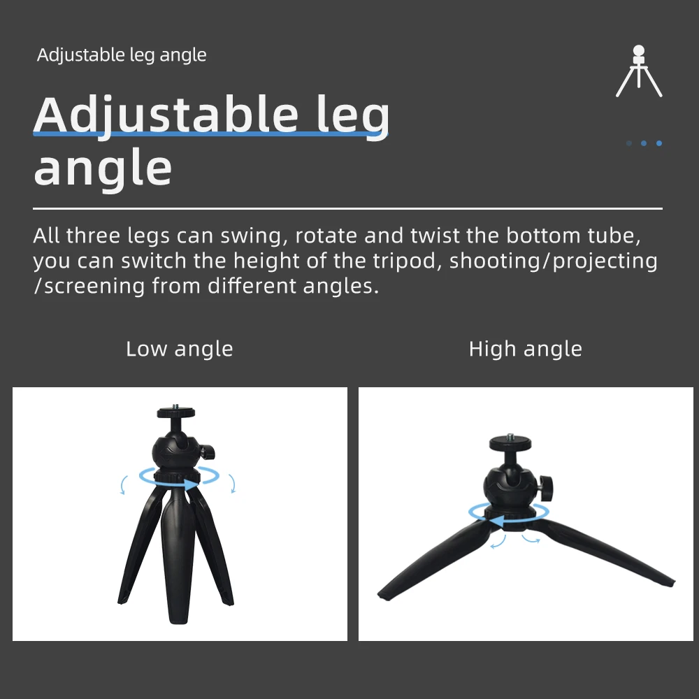 Salange 휴대용 프로젝터 스탠드 카메라 휴대 전화 미니 삼각대 YG300 P62 J9 J15 프로젝터에 적합 기타 안정적인 지원