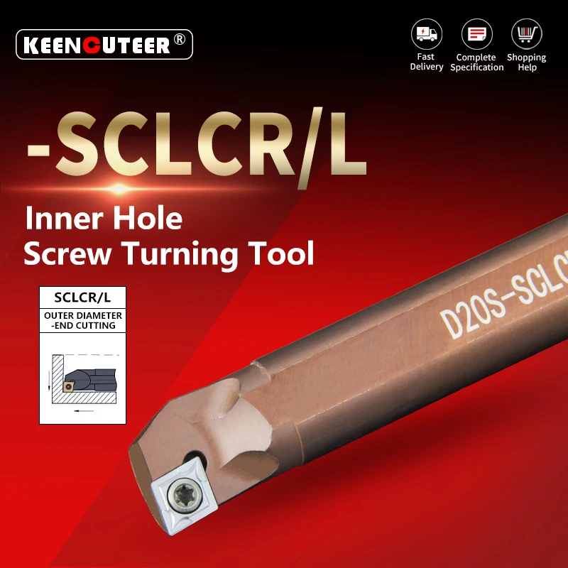 SCLCR Spring Steel Internal Rurning Tool D6K/S07K/S08K/D10K/S12M/D14N/S16Q/D20R/D25S/D32T-SCLCR06/09 Anti-Vibration CNC Tools