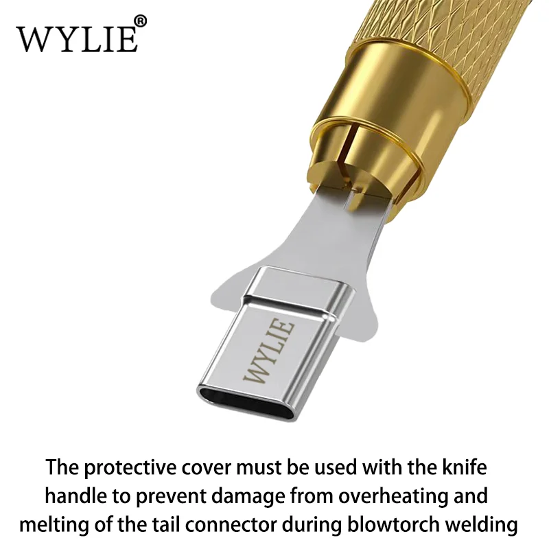 

Wylie WL-339 Type-C port anti-meltingprotective cover Anti-slip handle provides noticeable effectiveness phone repair tool