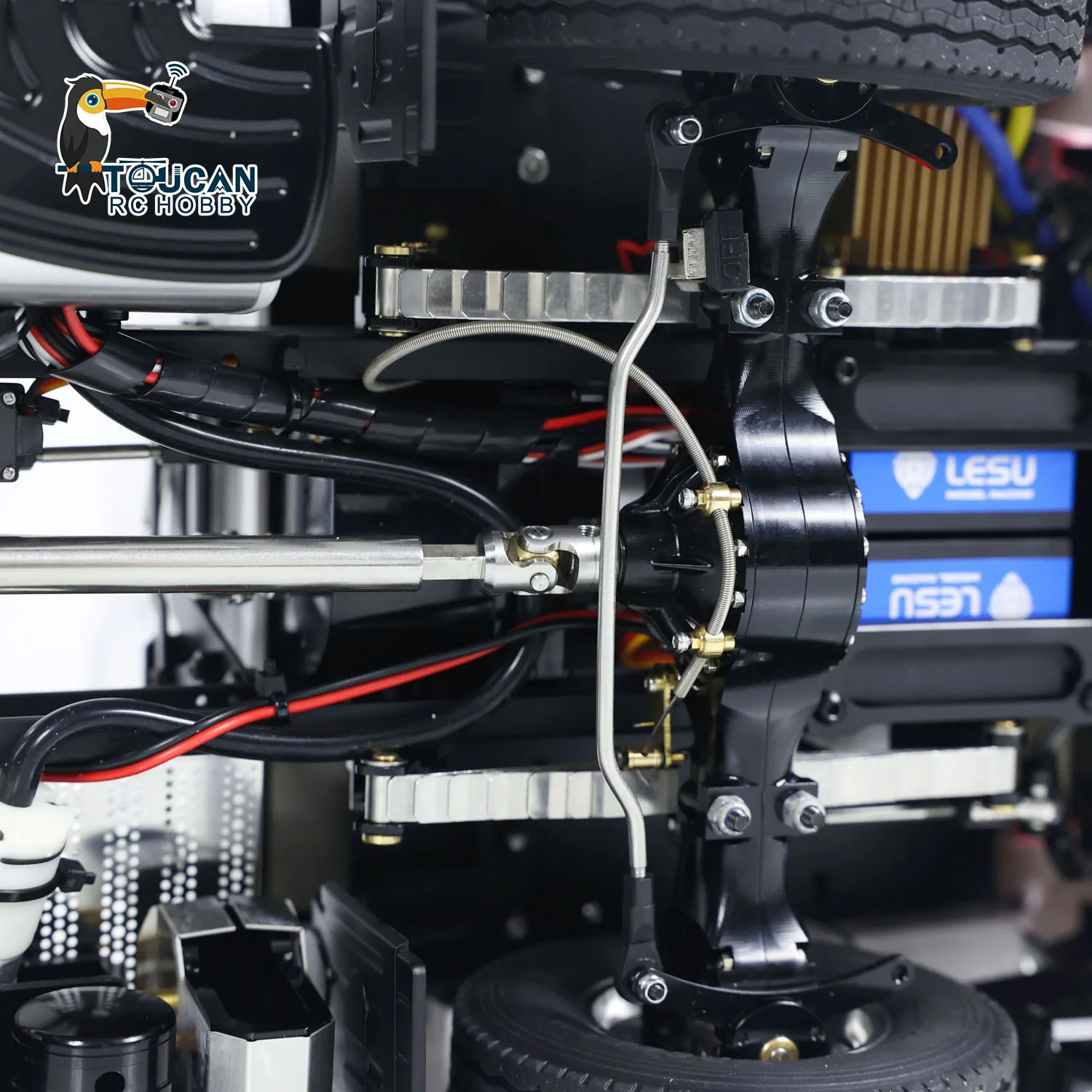 LESU 6x6 RC Tractor Truck RTR Metalen Chassis 1/14 Radio Control Voertuig Auto Geschilderd Gemonteerd Licht Geluid Roken motor Speelgoed