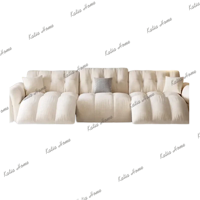 Factory Direct Italian Designer Beige Living Room Sofas Minimalist Modern Nordic Puffs Living Room Sofas Single Divano Letto Hom