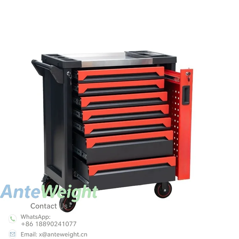 7-Drawer Rolling Tool Chest Multifunctional Toolbox Wheels for Garage Warehouse Workshop Repair Shop Customizable OEM