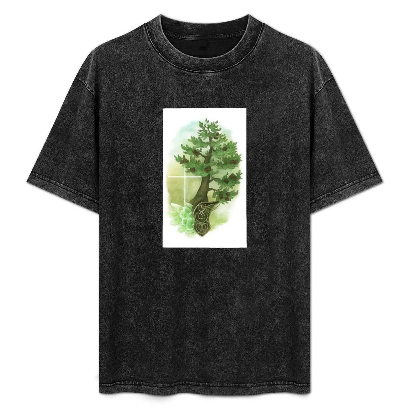

OGHAM art - AILM The Pine Tree T-Shirt graphic t shirt vintage summer 2025 Personalized t-shirt t shirt men