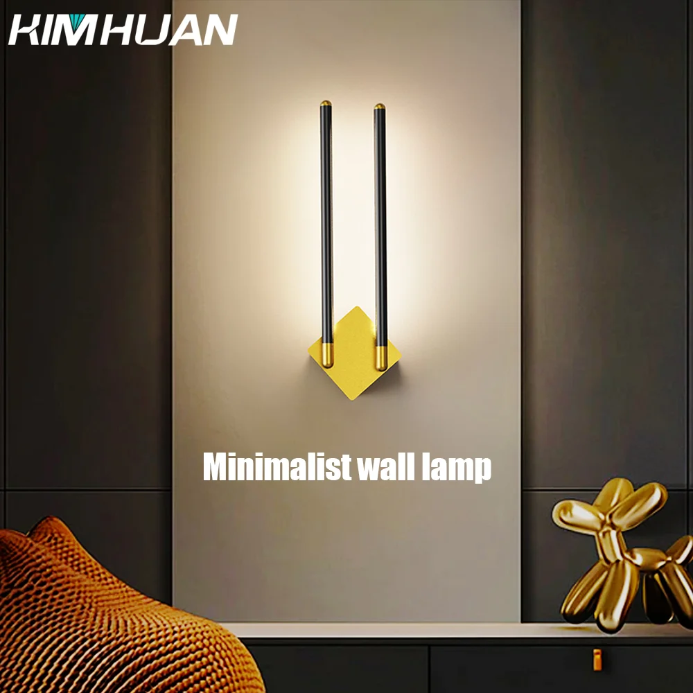 Moderne Lijn Wandlamp Aluminium Hal Licht Tri-Color Veranderende Licht Opladen Poort Led Muur Licht Elegant Omgevingslicht