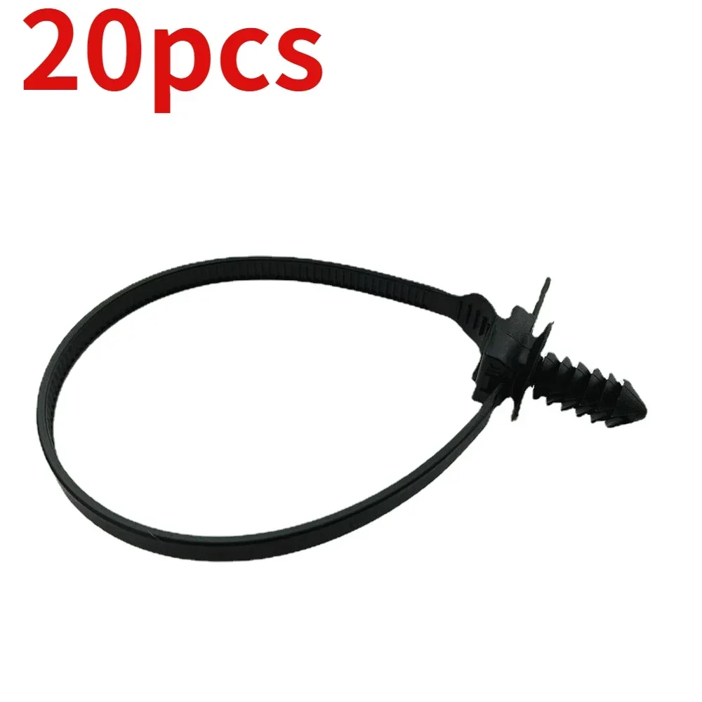 20pcs Finishing Fixed Wire Harness Cable Ties Nylon Straps Clip Holder Plug Buckle Straps