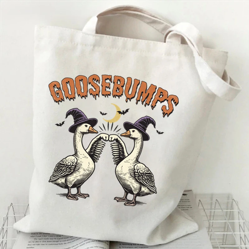 Borse portaoggetti versatili per amanti dei cani Borsa per la spesa in tela unisex con zucca fantasma di Halloween Borse tote da donna di Halloween