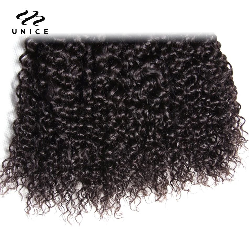 UNice Hair Virgin Human Hair Bundles Burmese Curly Hair 3 Bundles 100% Human Hair Extension Natural Color Hair Weaves 8-26Inch