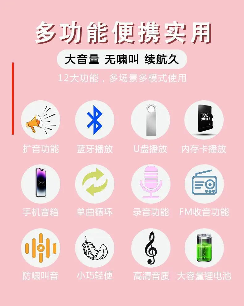 Новый усилитель голоса, 2500 мАч, Bluetooth, многофункциональная звуковая колонка с микрофоном, дисплей, портативная речь Bee для учителей