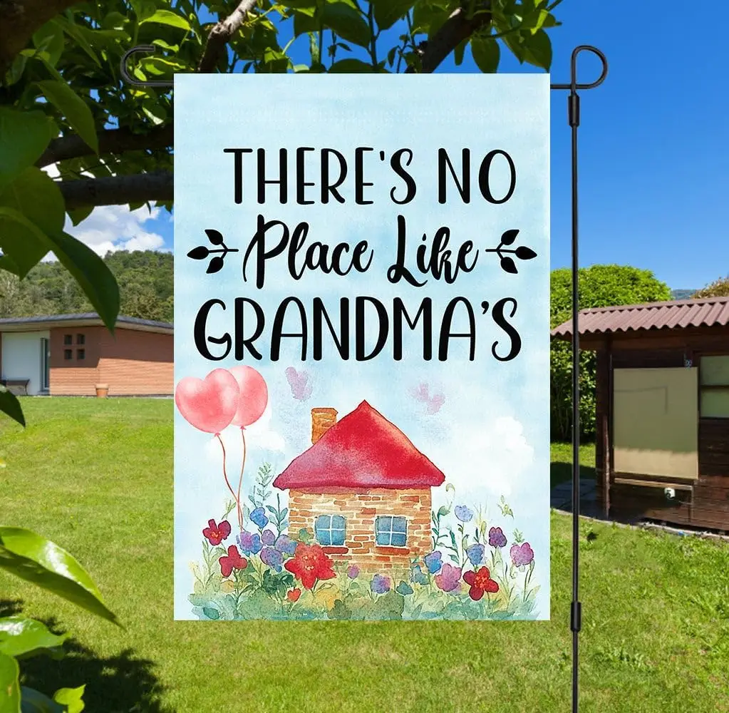 There's No Place Like Grandma's Garden Flag, Grandma Flag, Grandma Mothers Day Gift, Grandma Garden Flag, Mothers Da UUL EEZ zzo