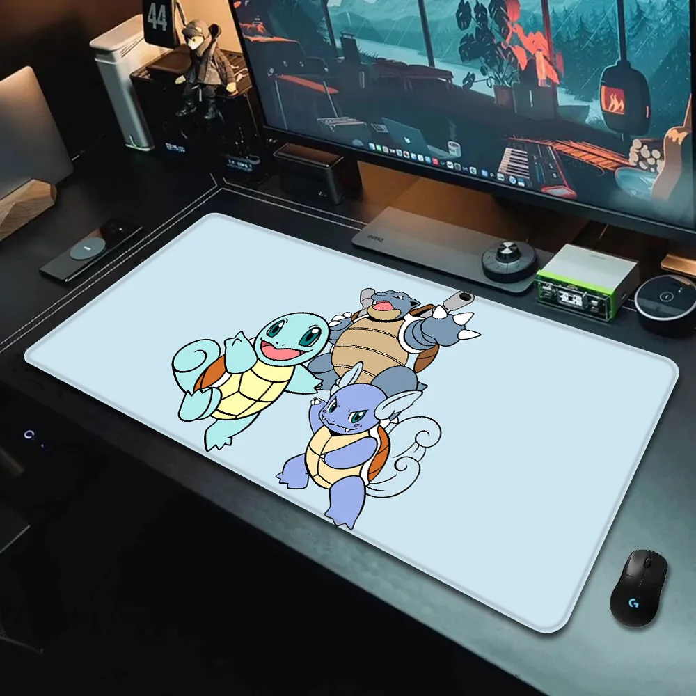 B-Blue Squirtles Mousepad HD Printing Computer Gamers Locking Edge Non-slip Mouse Pad XXL90x40cm Keyboard PC Desk Pad