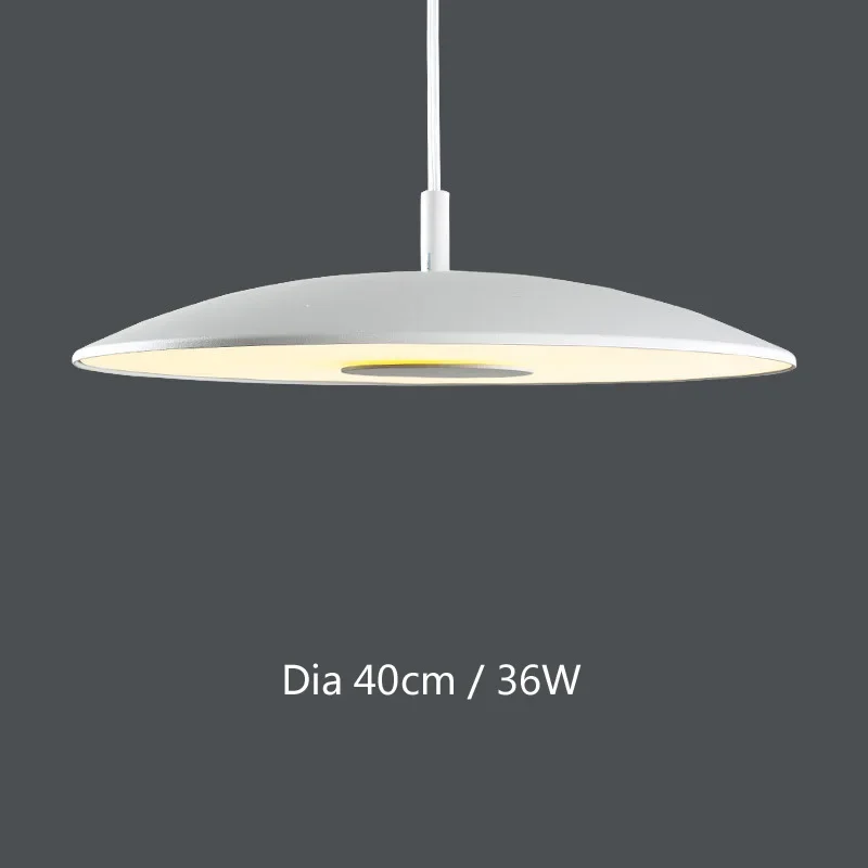 Lampe LED Suspendue au Design Nordique UFO en Aluminium Chromé Blanc, Luminaire Décoratif d'Nik, Idéal pour une Salle à Manger ou un Bureau