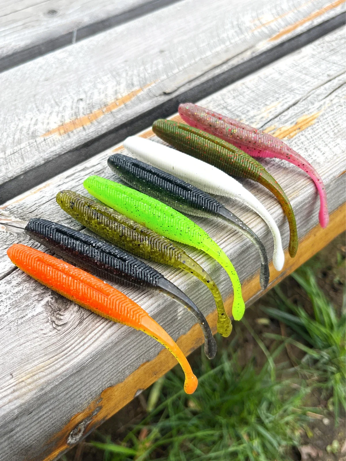 RoseWood Stick Wurm Angelköder Softbait gesalzener gerader Schwanz 7,5 cm 9 cm 11 cm Perfekter Schwimmkunststoff Dream Drop Shot Tackle