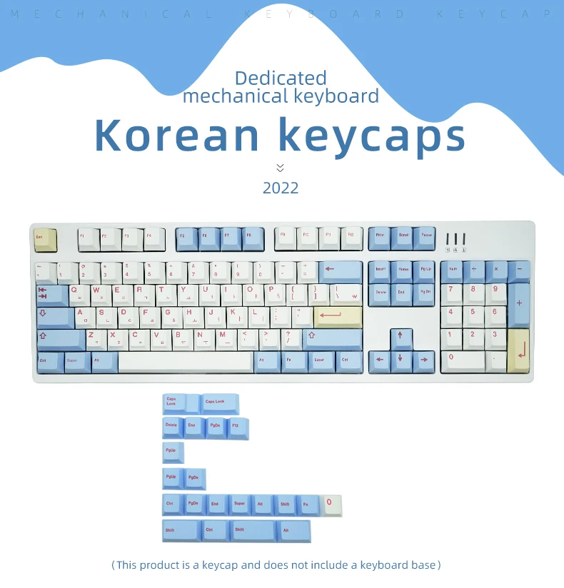 

Korean PBT keycap dye sublimated 125 keys mechanical keyboard cherry profile For Cherry/Filcos/Ikbc Only sell keycaps