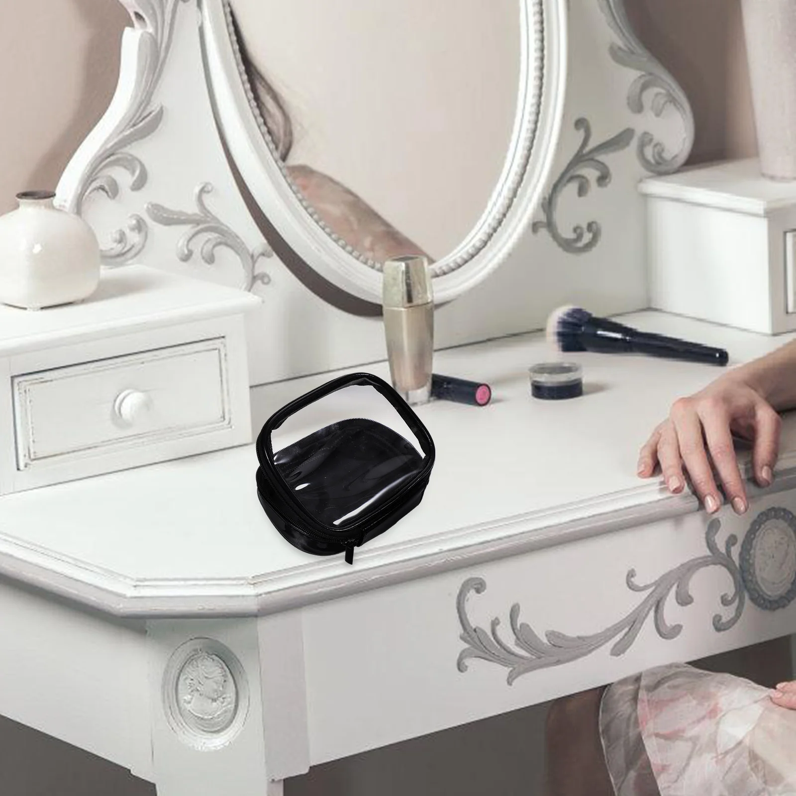 

Clear Makeup Travel Toiletry Bag Portable Organizer Waterproof Mini Pouch For Women Small Travel Pouch Bags