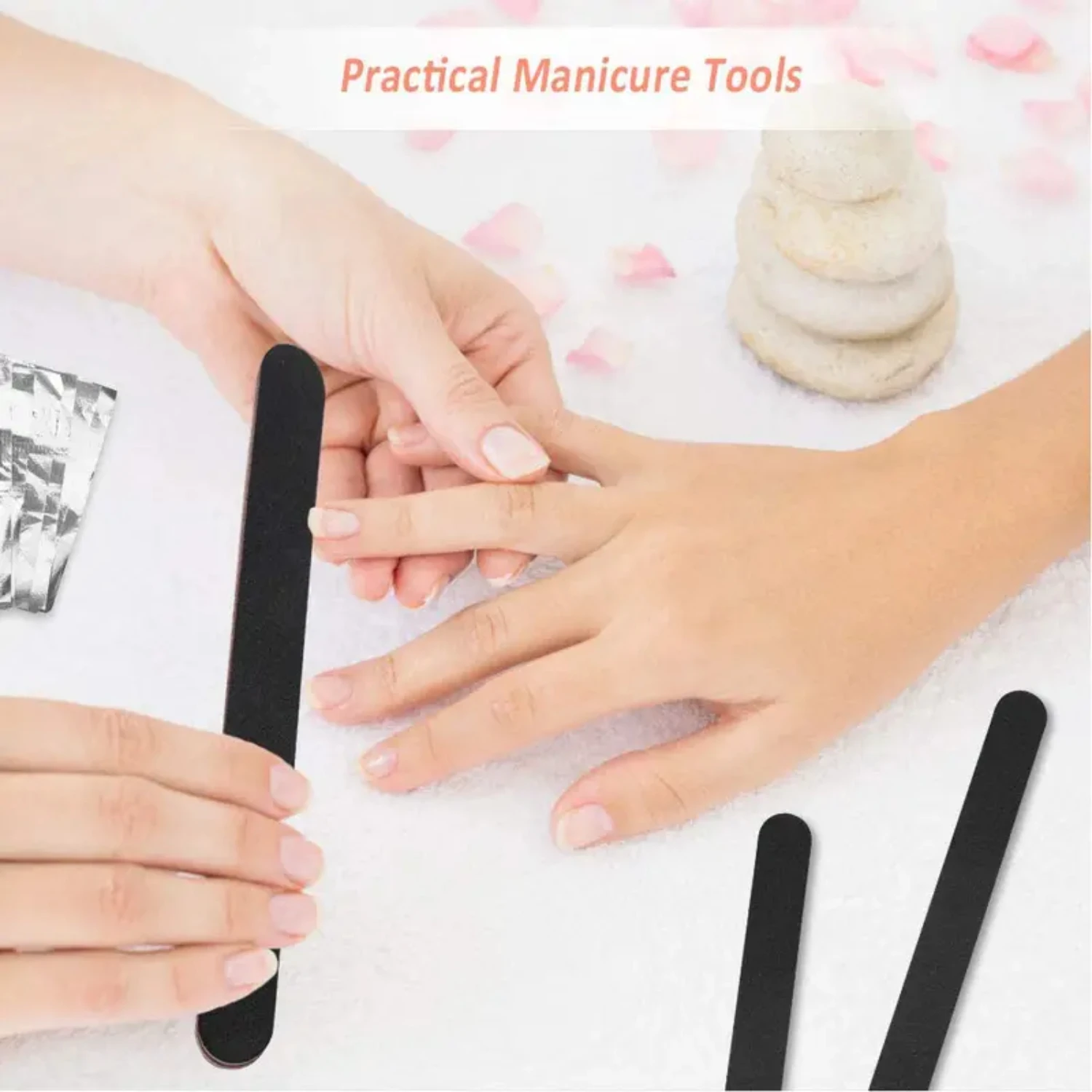 High-Quality Professional Grade Double-Sided Nail File Set - Essential Premium Manicure and Pedicure Tool with 30pcs 100/180 Gri