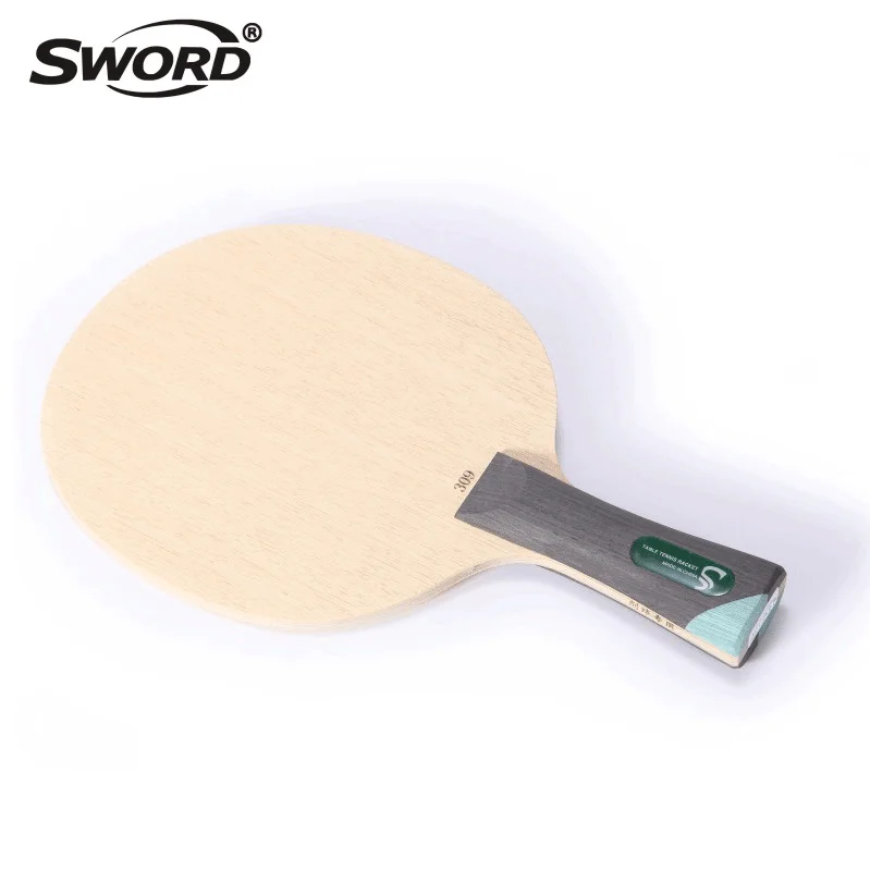 sword-309-table-tennis-blade-def-9-ply-pure-wood-chop-defense-professional-flared-straight-handle
