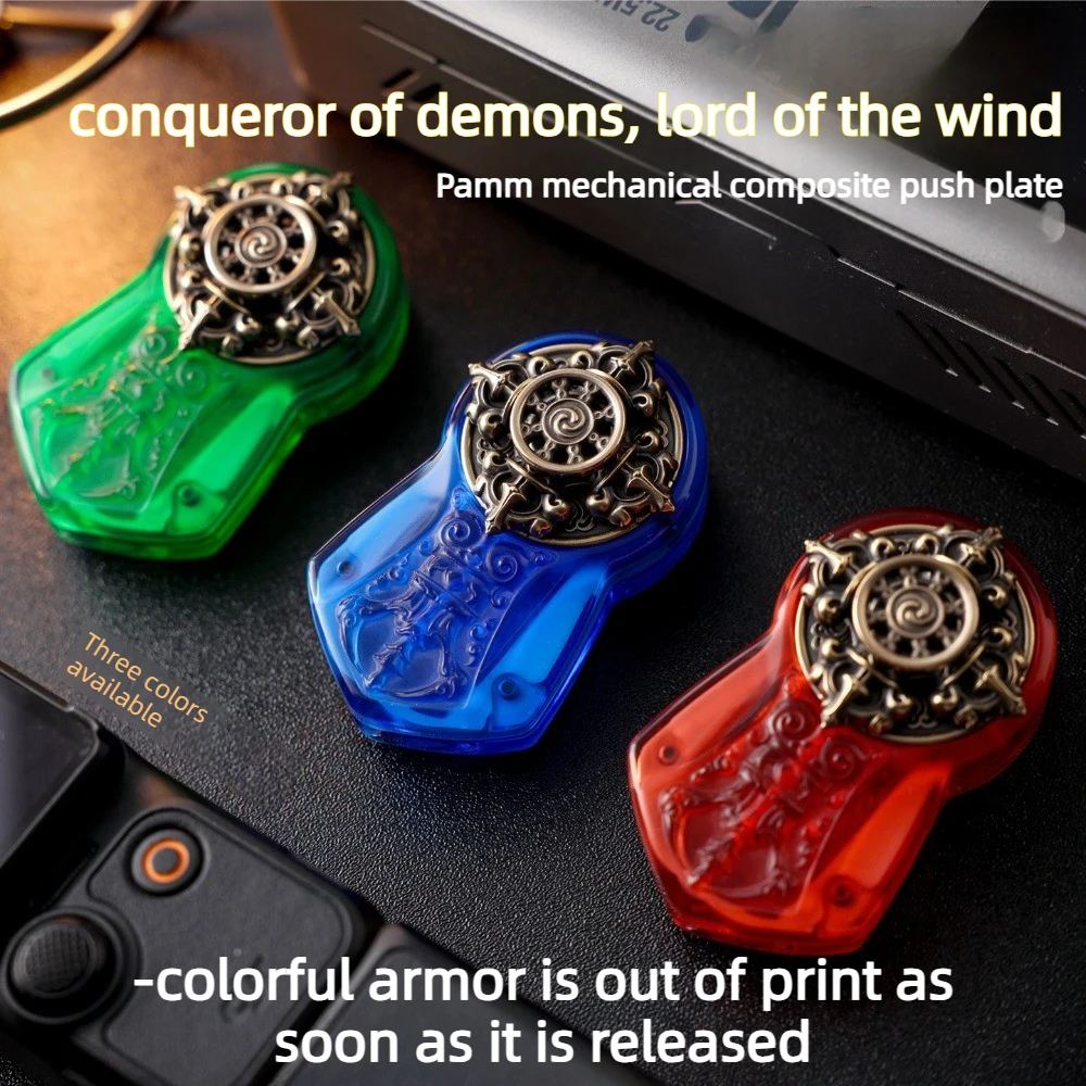 

Red Horse EDC Zaki Ramto Armor New Product One-piece Structuredirect Push Rotating Fingertip Push Card Decompression Toy