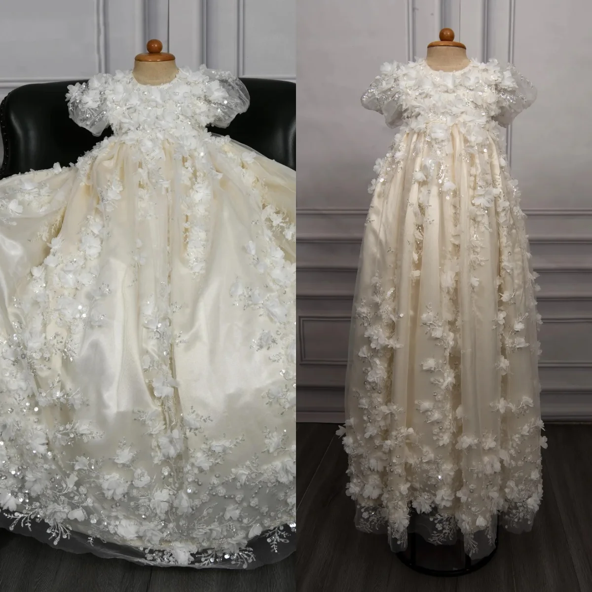 

Бежевые платья для крещения, платье для крещения, наряд для маленьких девочек, белое платье цвета слоновой кости для девочек, праздничное платье на день рождения, платье для первого причастия