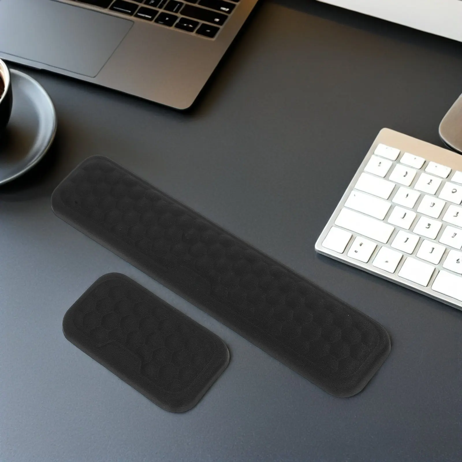 

1 Set Keyboard Wrist Rest Solid Color Ergonomic Memory Foam for Office Desk Laptop Typing Mouse Pad Hand Support Cushion