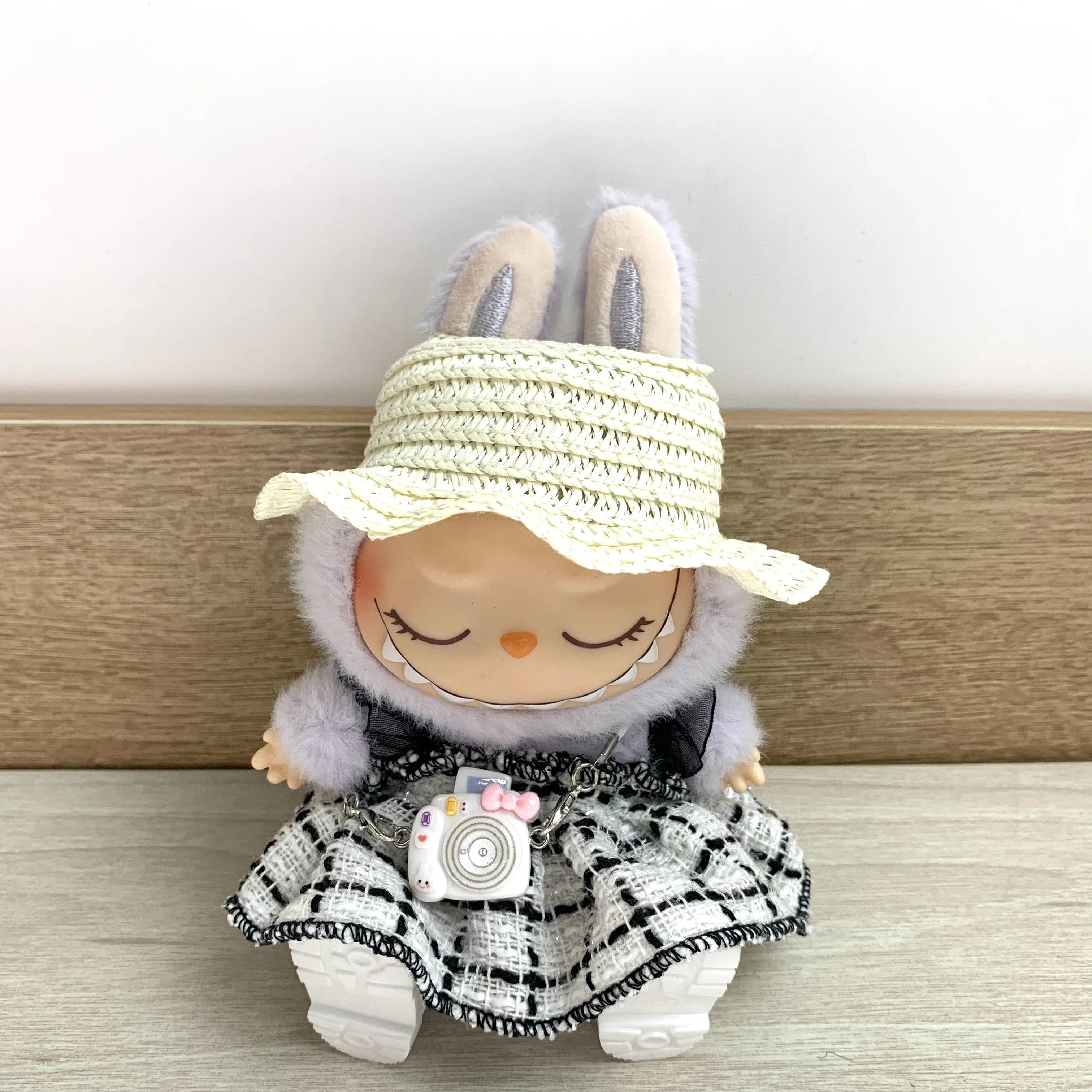 

Hat Overalls Set for 17cm Accessories Suit,Cute Clothes for Labubu Doll Clothes Outfit Accessories Clothes Designer Dress Set