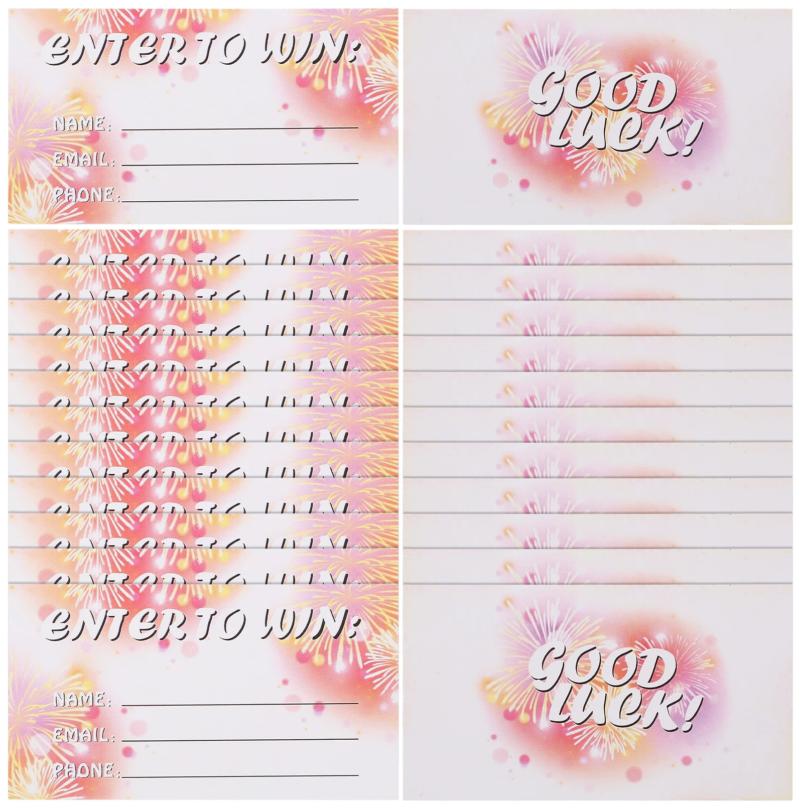 

Raffle Cards Multi-Use Blank Card Sheets For Event Voting Lottery Trade Show Auction Festival Party Accessory