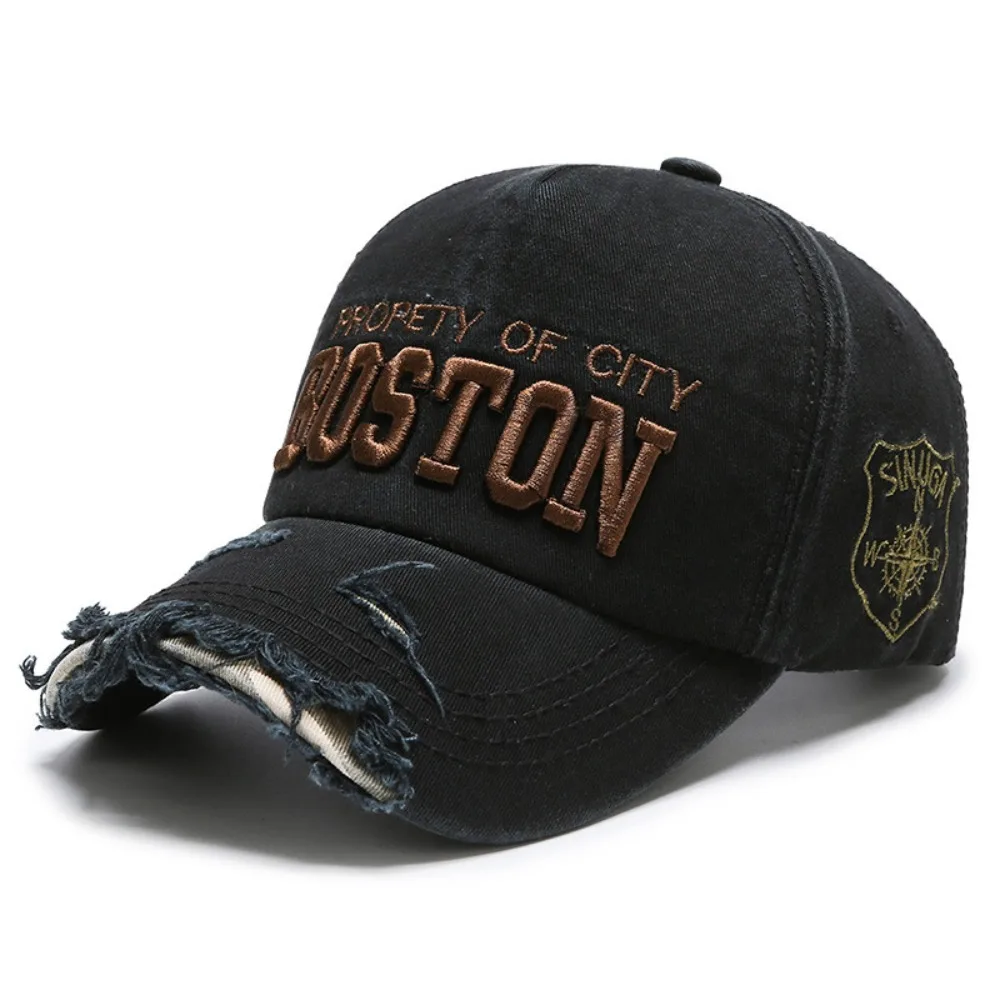Trend ige getragene Cowboy Baseball mütze Stickerei Trucker Mütze Outdoor Anti-UV Sonnenschutz Hut lässig Peaked Cap Golf mütze