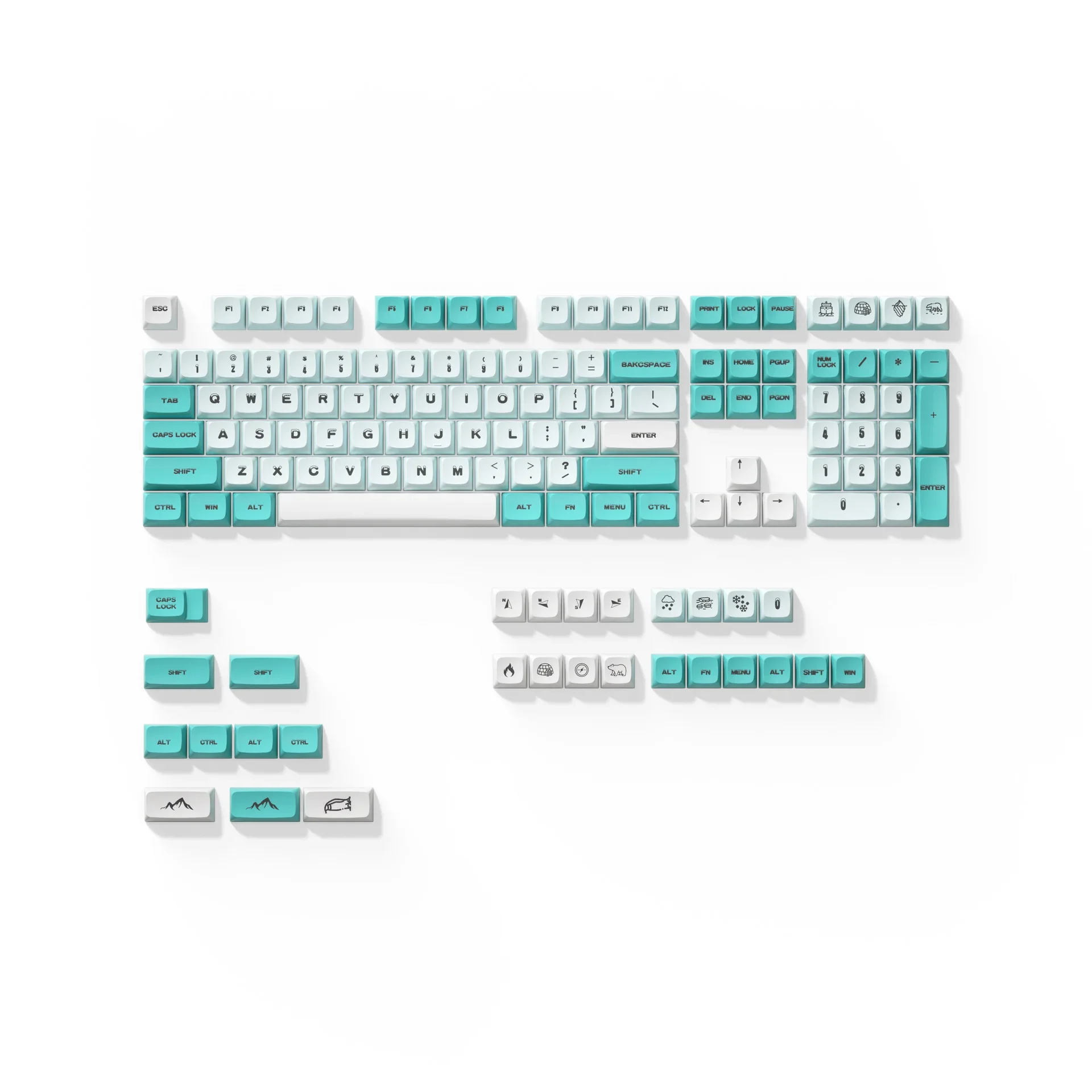 Japanese Keycaps Minimalist XDA Height PBT Sublimation Japanese Keycaps