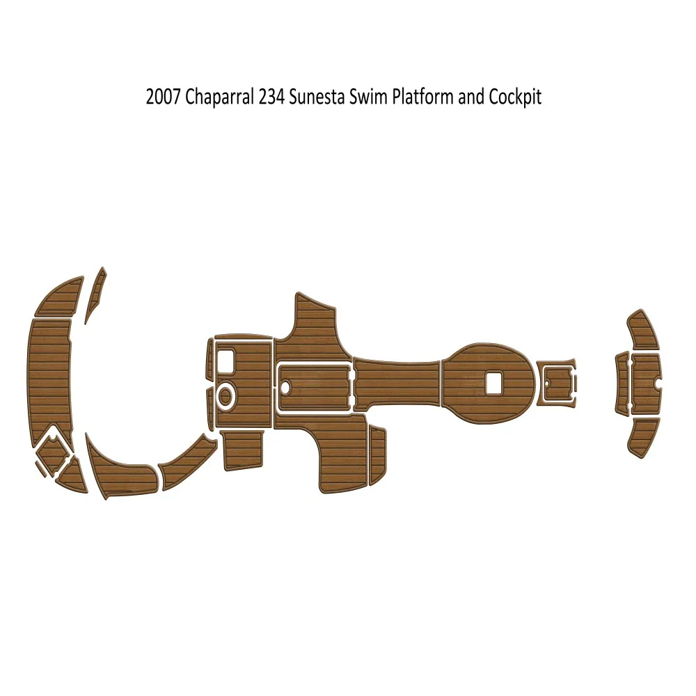 

2007 Chaparral 234 Платформа для плавания Sunesta, лодка для кокпита, пена EVA, напольная подушка из тикового дерева SeaDek MarineMat, стиль Gatorstep, самоклеящаяся