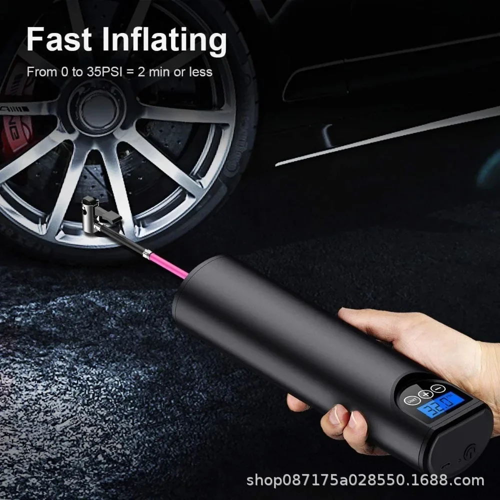 12V 150PSI Car Air Pump Rechargeable Air Pump Tire Inflator Cordless Portable Compressor Digital Car For Car Bicycle Tire Ball