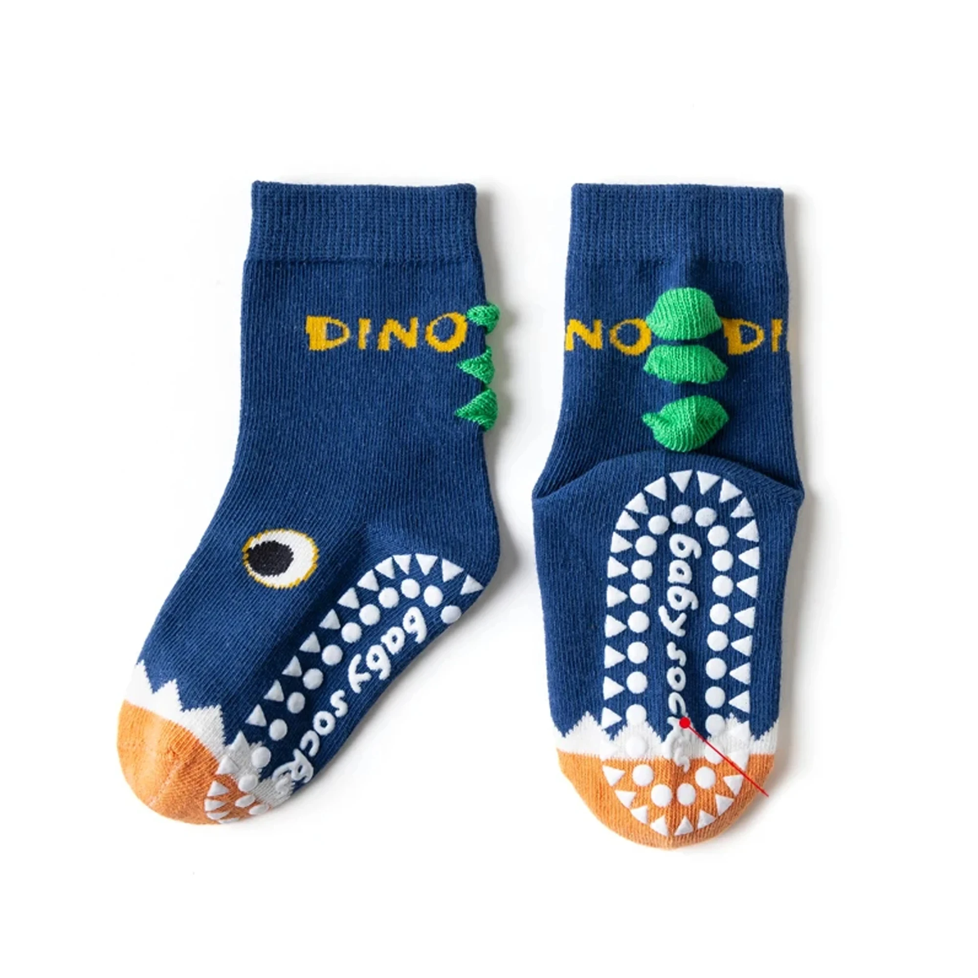 5 pares de calcetines de tubo medio para niños, calcetines de suelo con puntos adhesivos de primavera y otoño, calcetines antideslizantes para patio de juegos, calcetines de trampolín