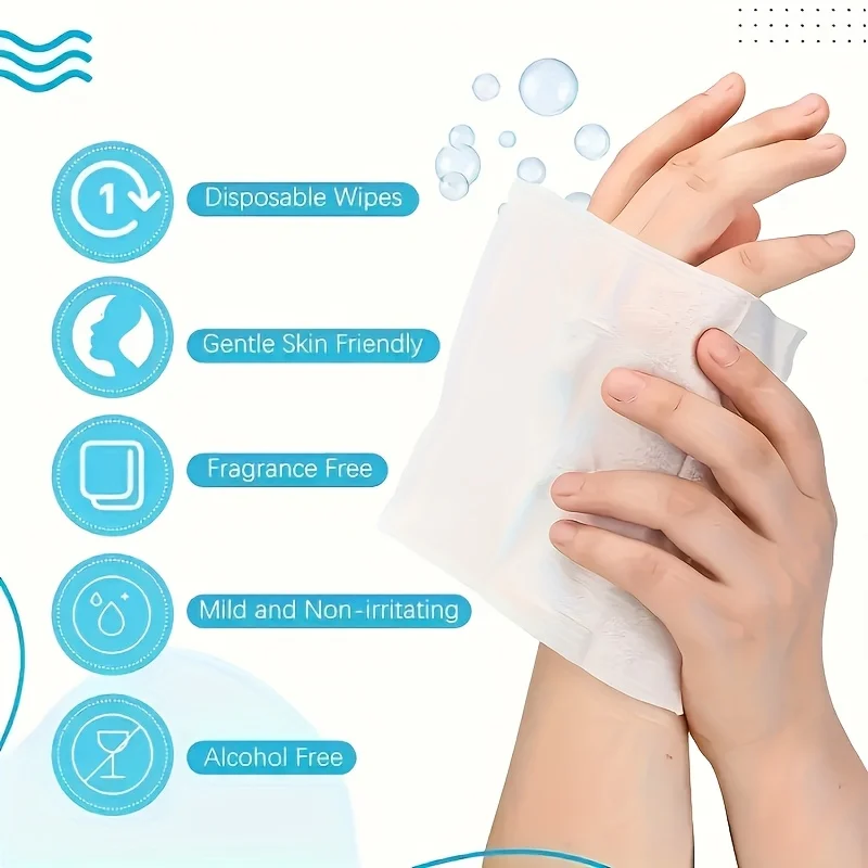 20pcs individually wrapped wipes, disposable, portable wipes, travel, camping, fitness, toilet - view 4
