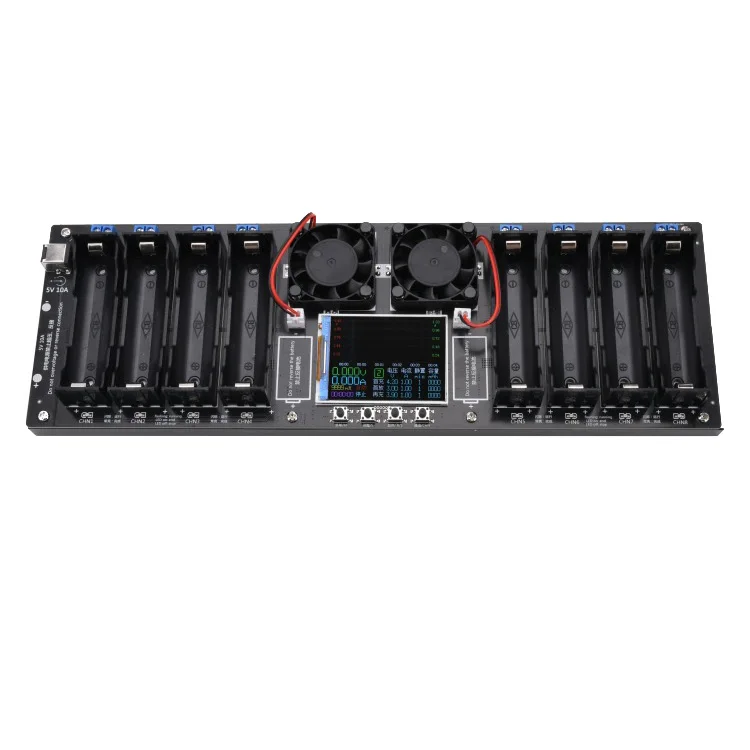8 Channel Battery Capacity Tester Featuring Internal Resistance Analysis and 24 Inch Color Display for Battery Testing