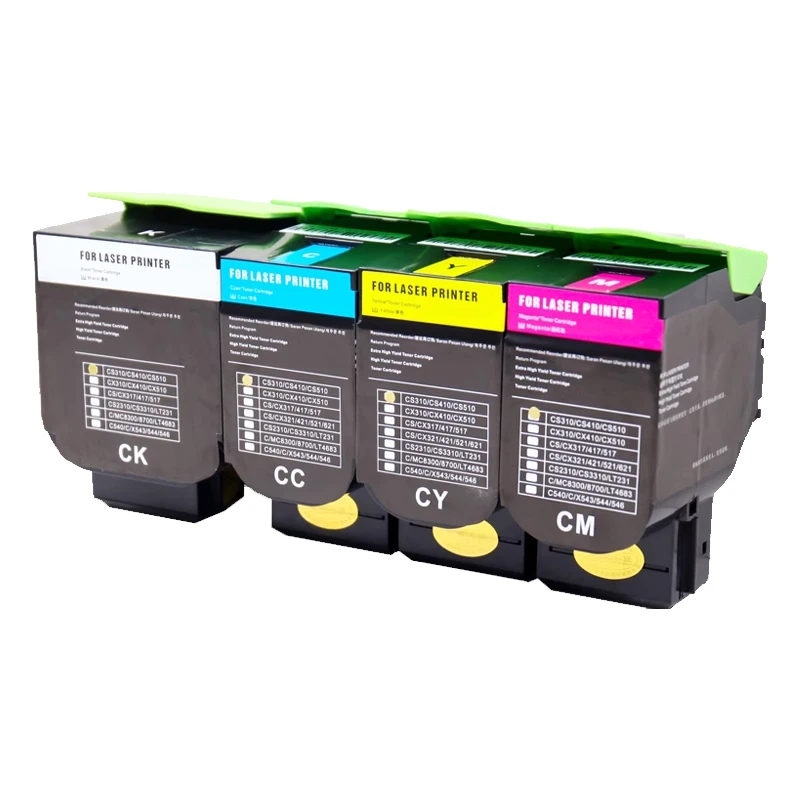 4color CS317 Toner Cartridge compatible for Lexmark CS317 CS317dn CS417 CS417dn CS517 CS517de Printer toner