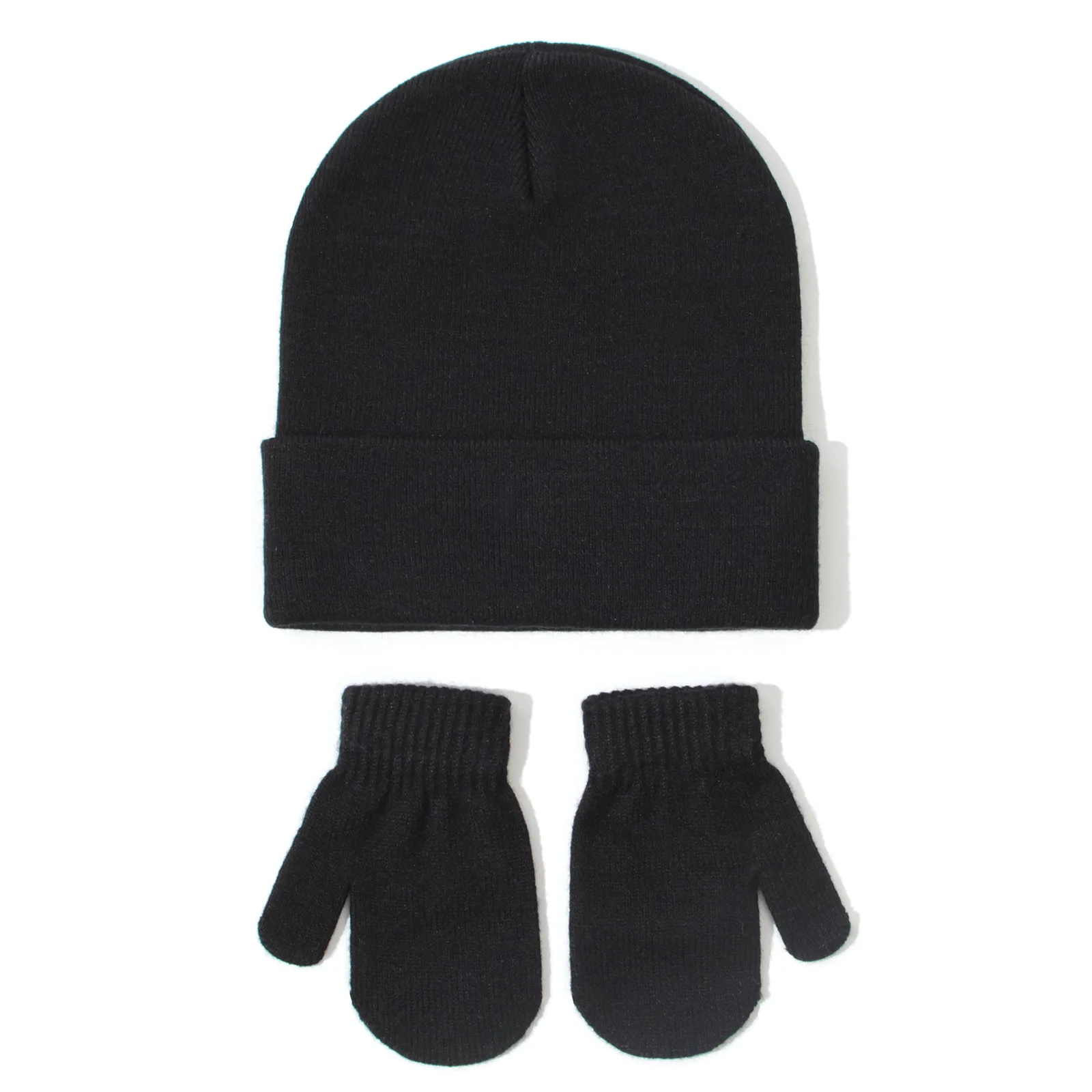 

New Cool Autumn Winter Warm Cute Baby Hat Cap Glove Set Kids Kawaii Knitted Beanies Hat Cap For Boy Girl 0-5 Years Old