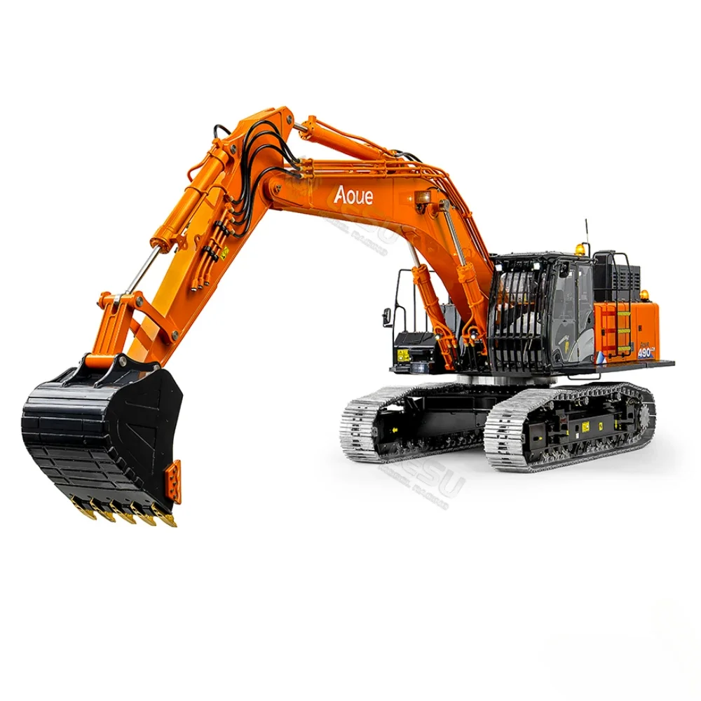LESU 490 RC حفارة 1/14 الهيدروليكية RC حفارة الثقيلة الهندسة المعادن نموذج Aoue ZX490 التحكم عن بعد حفارة الصبي لعبة