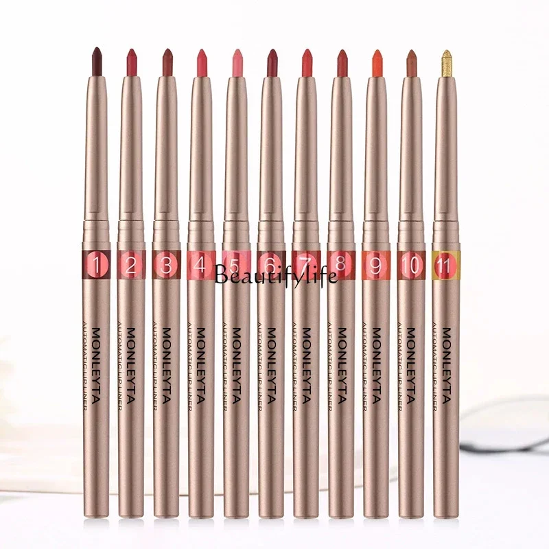 Waterproof and Durable Non-Decolorizing Automatic Rotation Lip Pencil Natural Modification Hook Line