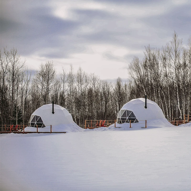 Hot Sale Resort Winter Glamping Waterproof 6M Geodesic Dome Tent