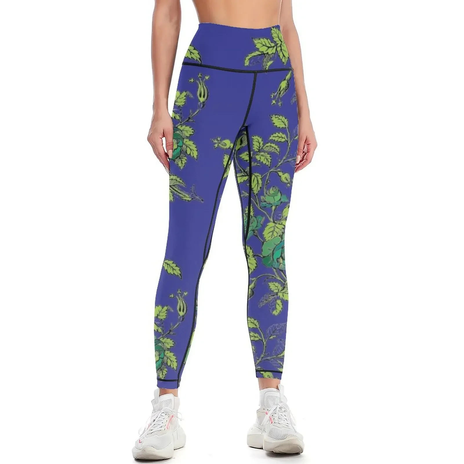 Ediemagic Teal Roses Leggings Legging mujer sexy conjunto deportivo leggins push up mujer Mujer deportes Leggings para mujer