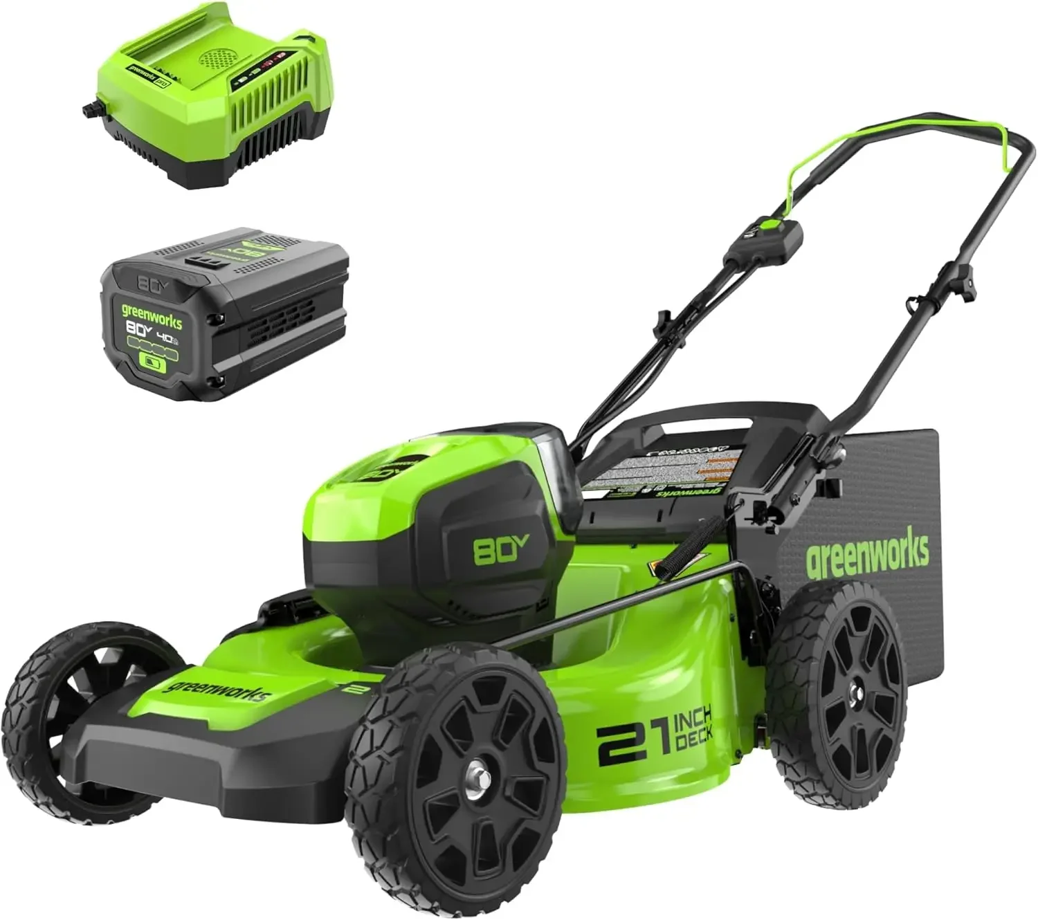 

XMSJ-80V 21" Brushless Cordless (Push) Lawn Mower (75+ Compatible Tools), 4.0Ah Battery and 60 Minute Rapid Charger Included