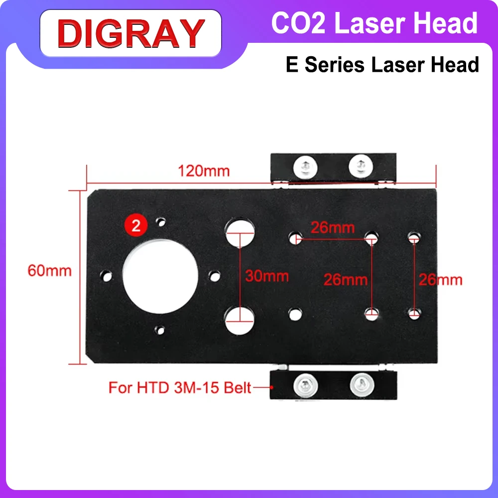 DIGRAY CO2 Laser Head E Series D20mm FL50.8&63.5&101.6mm Adapter Lens 25mm For Laser Engraving Machine