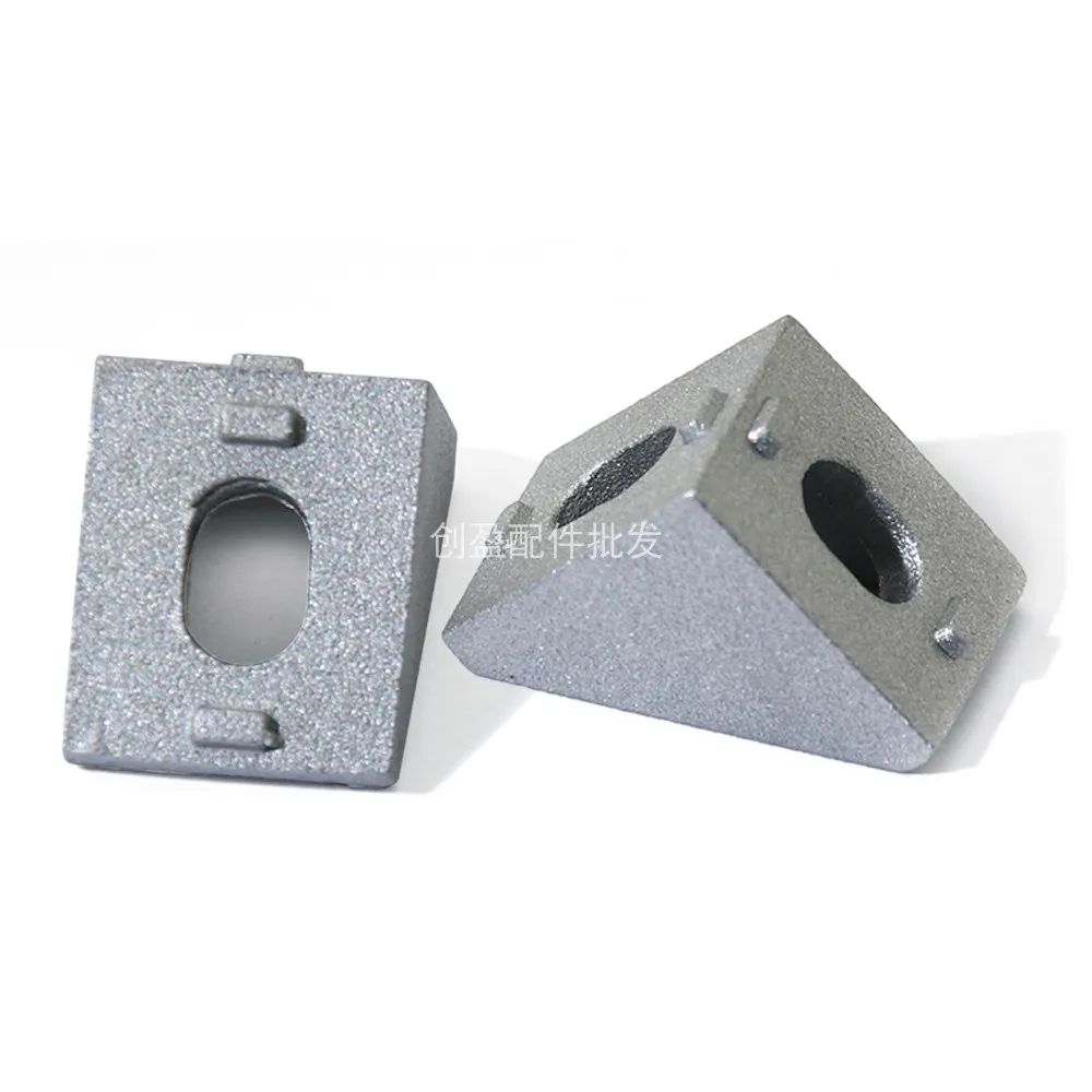 

100pcs 2020 Slot6 Corner Angle code fittings L Brackets Metalworking Connector Fasten connector Aluminum Profile fittings