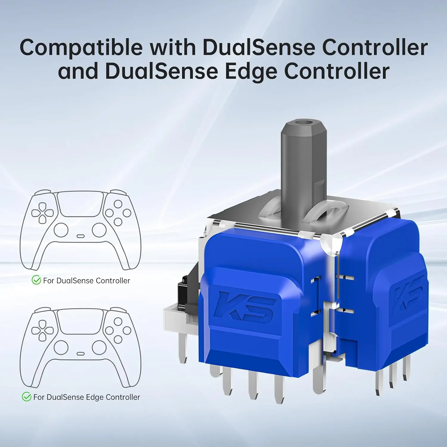 2 Pack Hall Effect Joystick Replacement for PS5/Edge Controller Stick Module Repair Kit Fix Analog Stick Drift with Thumbsticks