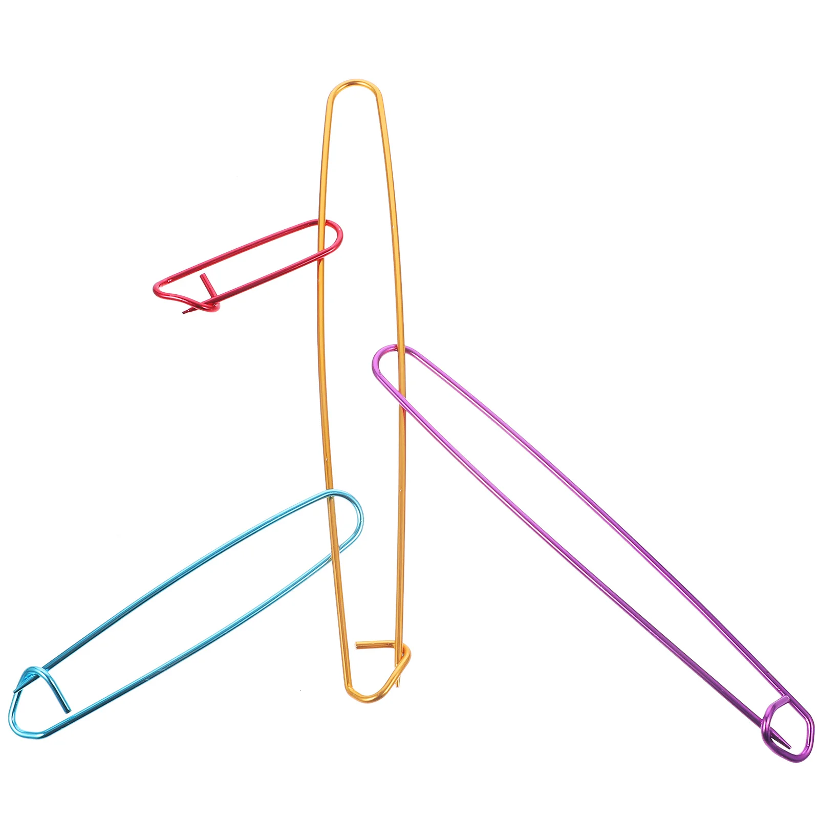 12 قطعة مجموعة أصحاب غرزة الحياكة 4 أحجام 6 سنتيمتر 12 سنتيمتر 17 سنتيمتر 20 سنتيمتر ألوان متنوعة الألومنيوم الكروشيه دبابيس الأمان ل الغزل الحرفية آمنة #5