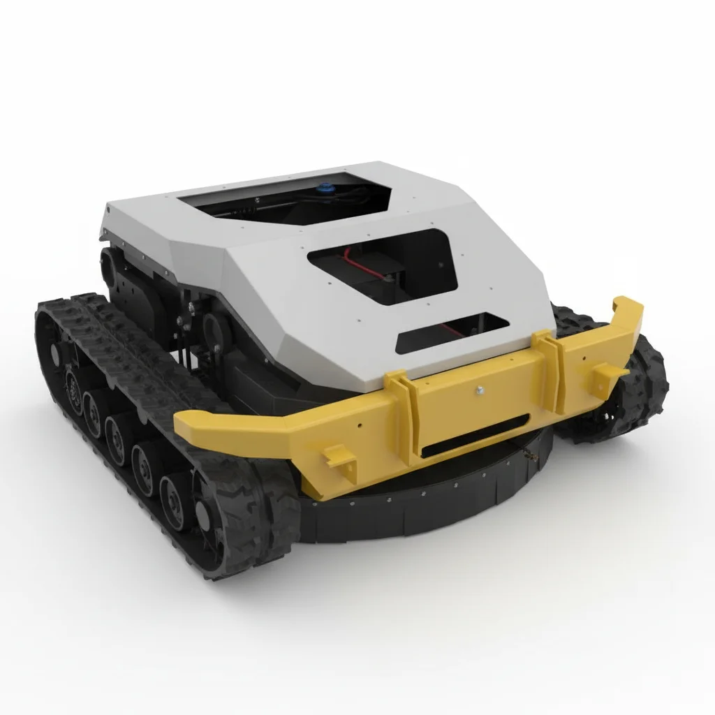 

Настраиваемая высокоэффективная гусеничная газонокосилка с дистанционным управлением, прочная, с широкой режущей платформой