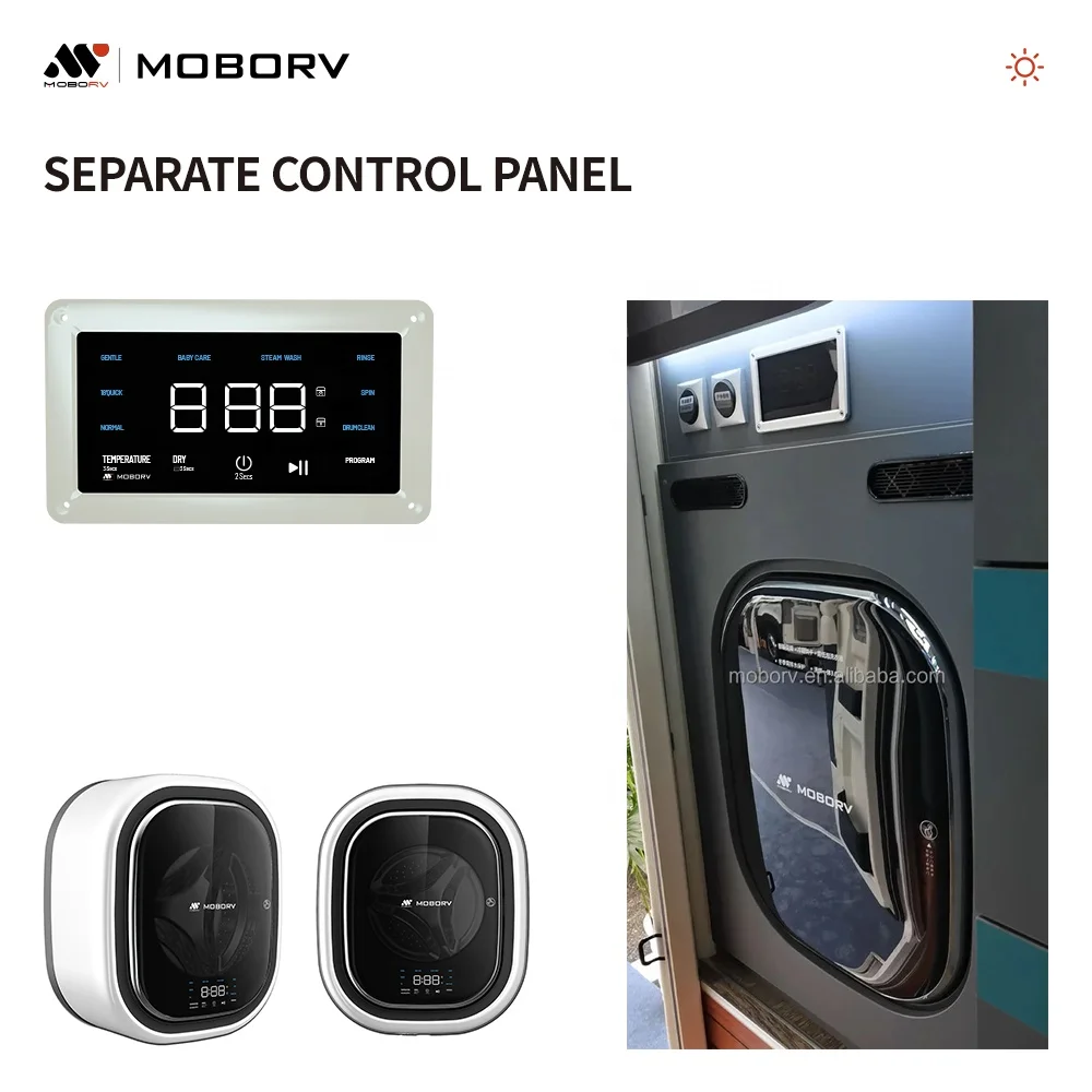 MOBORV MOTORHOME RV APPLIANCE ACCESSORY Automatic Mini Wall-Mounted Front Load Washing Machine Dryer Combo CCC Certified