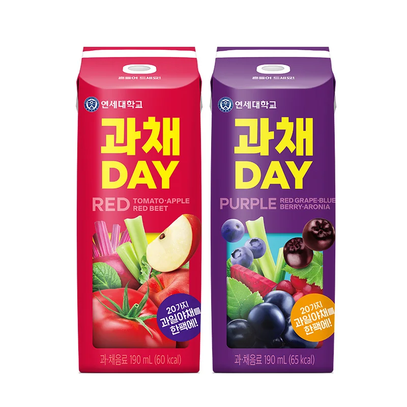 مشروب حليب ناعم للأطفال باللون الأحمر/الأرجواني 190 مل 48 عبوة